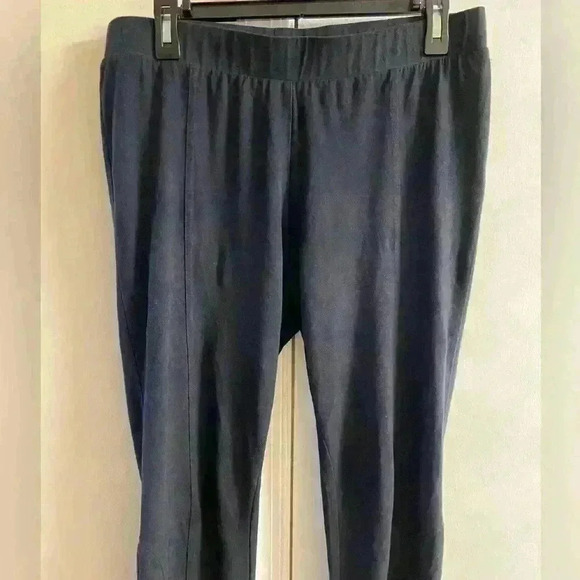 SOFT surroundings Black Suede Leggings Elastic Waist Medium - Picture 2 of 6